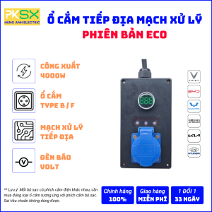 Ổ Cắm Điện Có Mạch Xử Lý Tiếp Địa Phiên Bản ECO (Có Báo Điện Áp) – Sạc Ô Tô Điện JAECOO J5, J7, VinFast, BYD