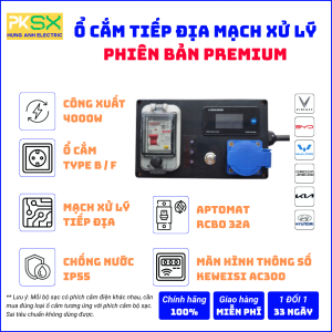 Ổ Cắm Sạc Xe Ô Tô JAECOO J5, J7, BYD, VinFast – Ổ Cắm Tiếp Địa Mạch Xử Lý Phiên Bản PREMIUM (Cáp 2x2.5mm)