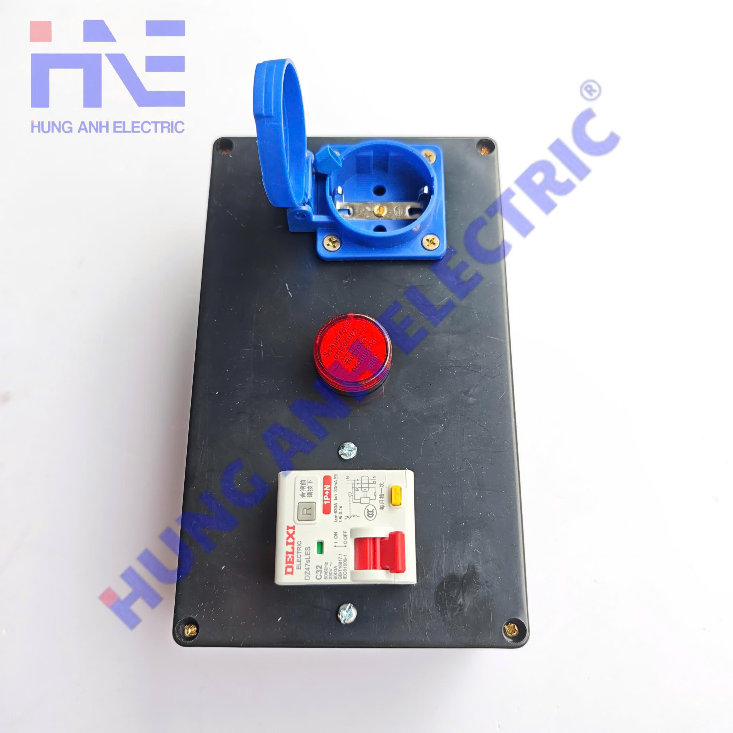 Hộp Điện Sạc Cố Định 16A Cho Bộ Sạc Cầm Tay – Mã HDD.0101-F (Vỏ Đen) | Ổ Cắm Type F Chuẩn Châu Âu, Đức, Hàn Cho BYD, VinFast - Ảnh 6