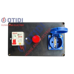 Hộp Điện Sạc Cố Định 16A Cho Bộ Sạc Cầm Tay – Mã HDD.0101-F (Vỏ Đen) | Ổ Cắm Type F Chuẩn Châu Âu, Đức, Hàn Cho BYD, VinFast