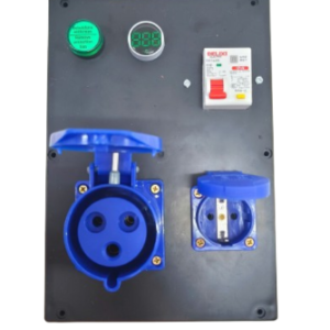Hộp Điện Sạc Xe 32A Cho Bộ Sạc Cầm Tay & Cố Định – Mã HDSX.M03 (Mẫu 03) | Bộ Chia Nguồn Sạc Xe Điện Aptomat & Ổ Cắm Công Nghiệp Tích Hợp Đèn Báo Vôn